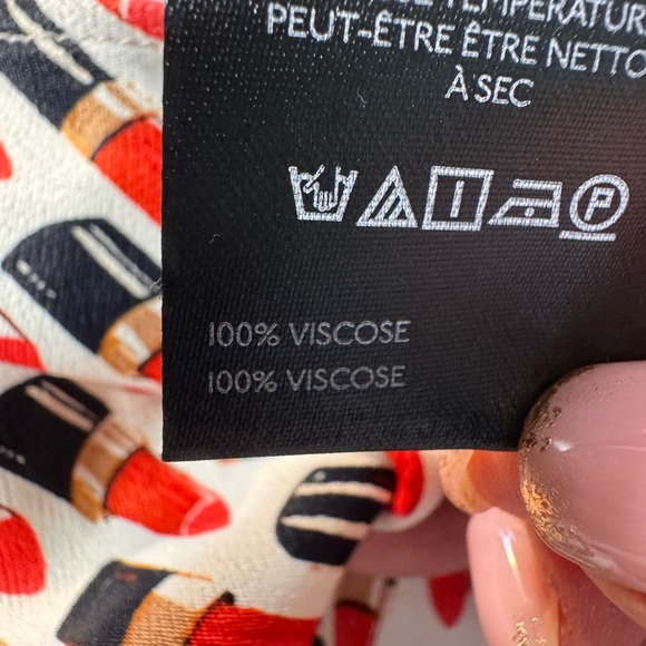 Anthropologie Silky Cowl-Neck Tank Top with Fun Lipstick Print- size X-Large NWT - Picture 14 of 14